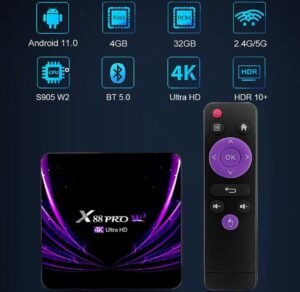 x88 Pro w2 android tv box features.